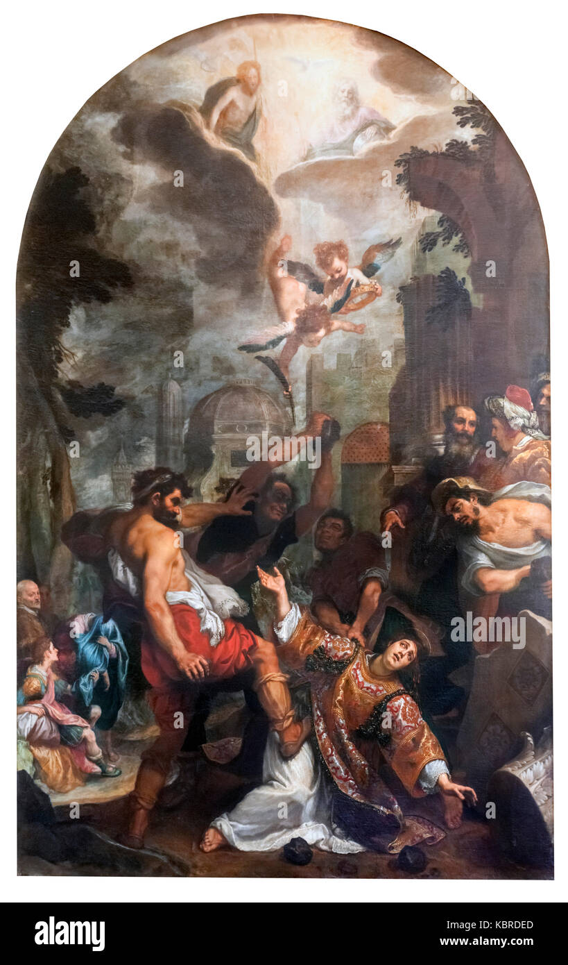 Le martyre de Saint Stephen par Cigoli (Lodovico Cardi - 1559-1613), huile sur toile, 1597. Banque D'Images