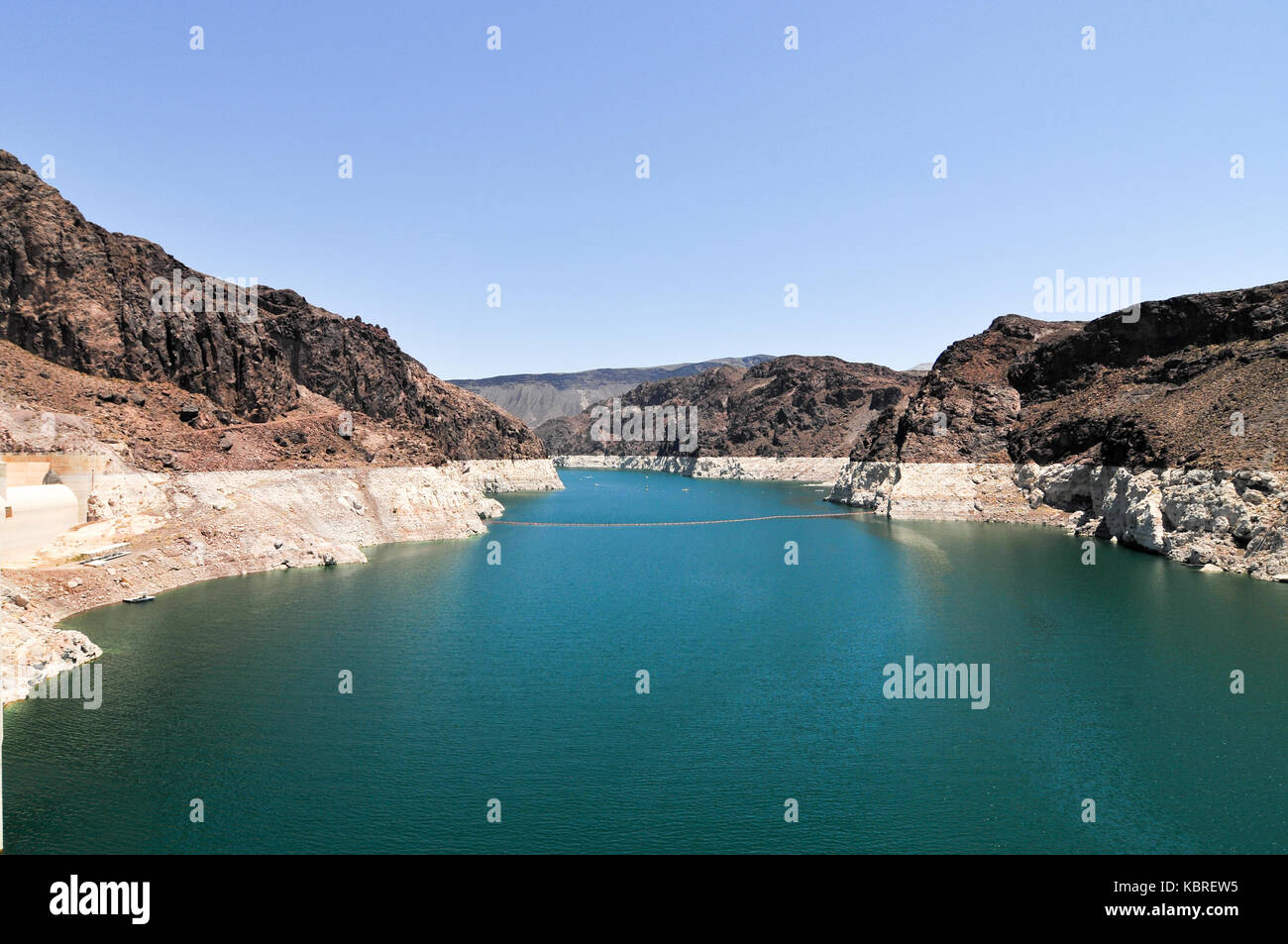 Le barrage Hoover, à l'origine connu sous le nom de Boulder Dam, un barrage poids en béton-arch dans le black canyon de la rivière Colorado, à la frontière entre les États-Unis sta Banque D'Images