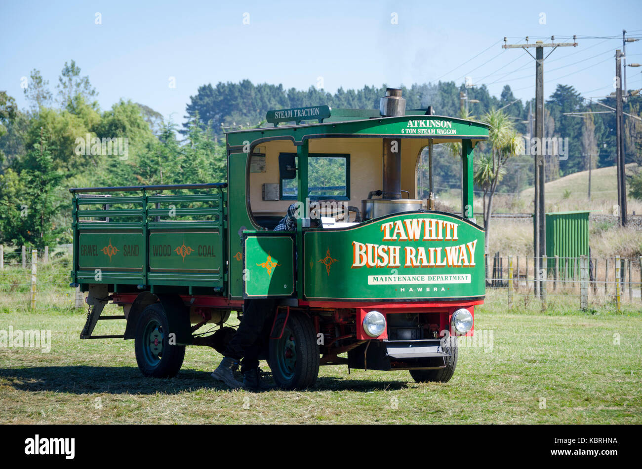 Camion à vapeur vapeur à Feilding, équitable, Manawatu-Wanganui, Nouvelle-Zélande Banque D'Images