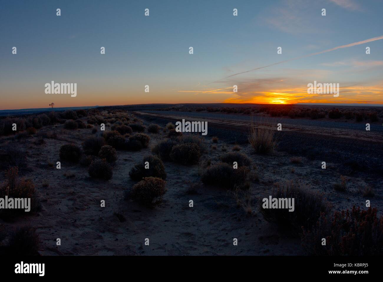 Coucher du soleil près de Chaco Canyon, Nouveau Mexique Banque D'Images