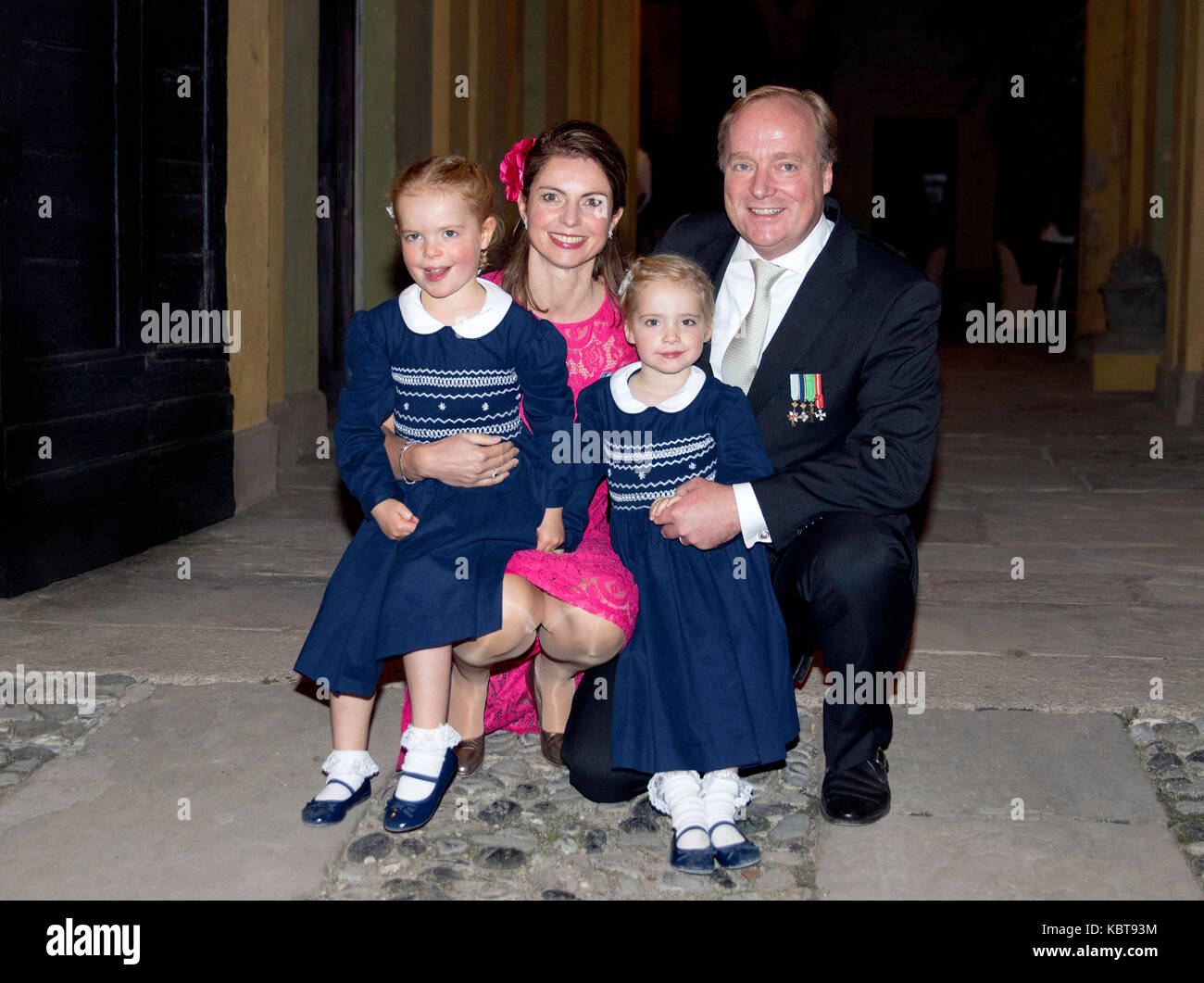 Prince carlos de bourbon de parme et annemarie princesse de bourbon de parme, la Princesse Luisa et princes cecilia au Castello di rivalta en gazzola, le 30 septembre 2017, d'assister à diner de gala photo : albert nieboer/ Pays-Bas out / point de vue - pas de service de fil - photo : albert nieboer/royal appuyez sur europe/dpa Banque D'Images