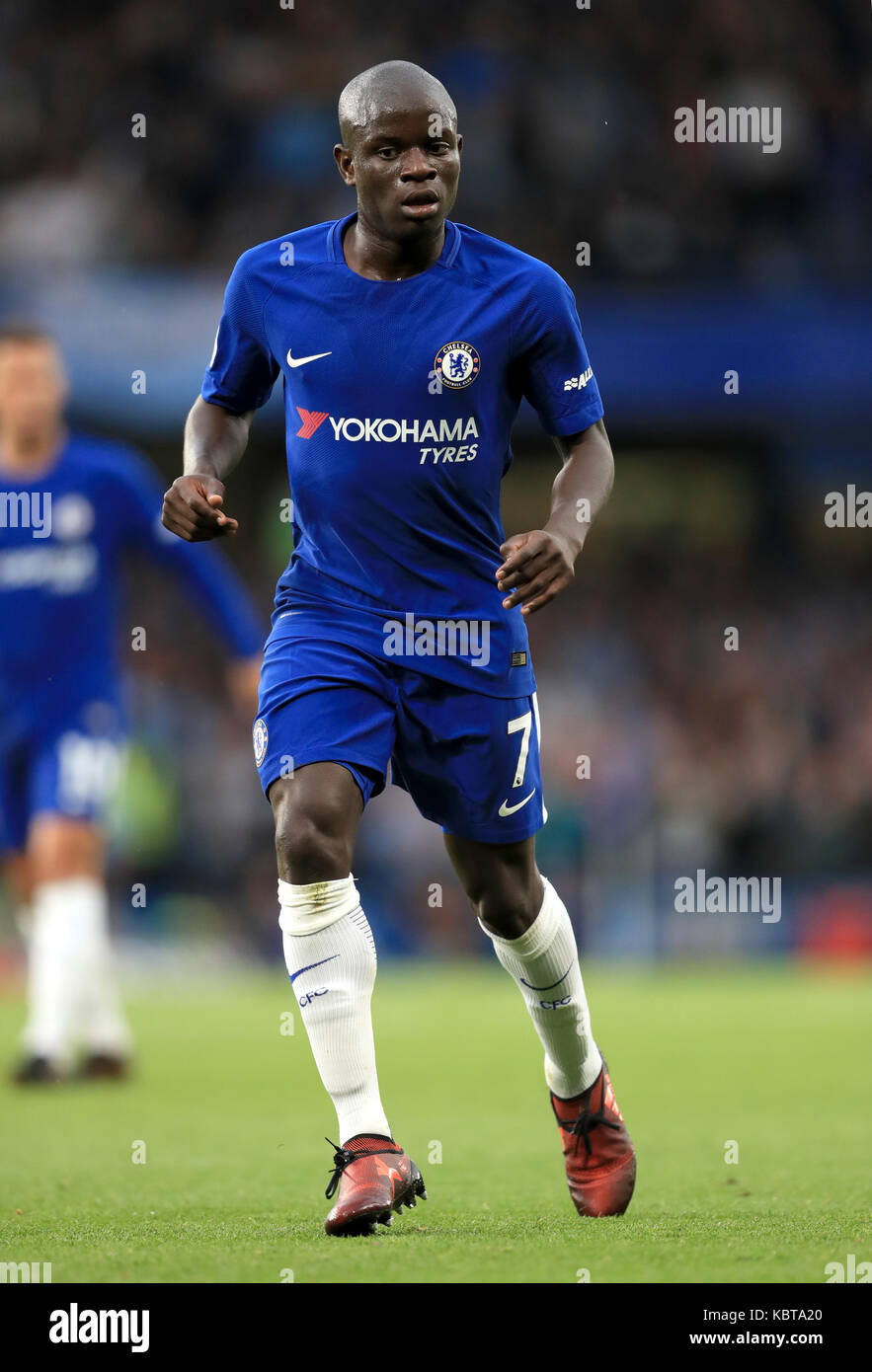 N'Golo Kante de Chelsea lors du match de la première Ligue au pont Stamford, Londres. APPUYEZ SUR ASSOCIATION photo. Date de la photo: Samedi 30 septembre 2017. Voir PA Story FOOTBALL Chelsea. Le crédit photo devrait se lire comme suit : Adam Davy/PA Wire. RESTRICTIONS : aucune utilisation avec des fichiers audio, vidéo, données, listes de présentoirs, logos de clubs/ligue ou services « en direct » non autorisés. Utilisation en ligne limitée à 75 images, pas d'émulation vidéo. Aucune utilisation dans les Paris, les jeux ou les publications de club/ligue/joueur unique. Banque D'Images