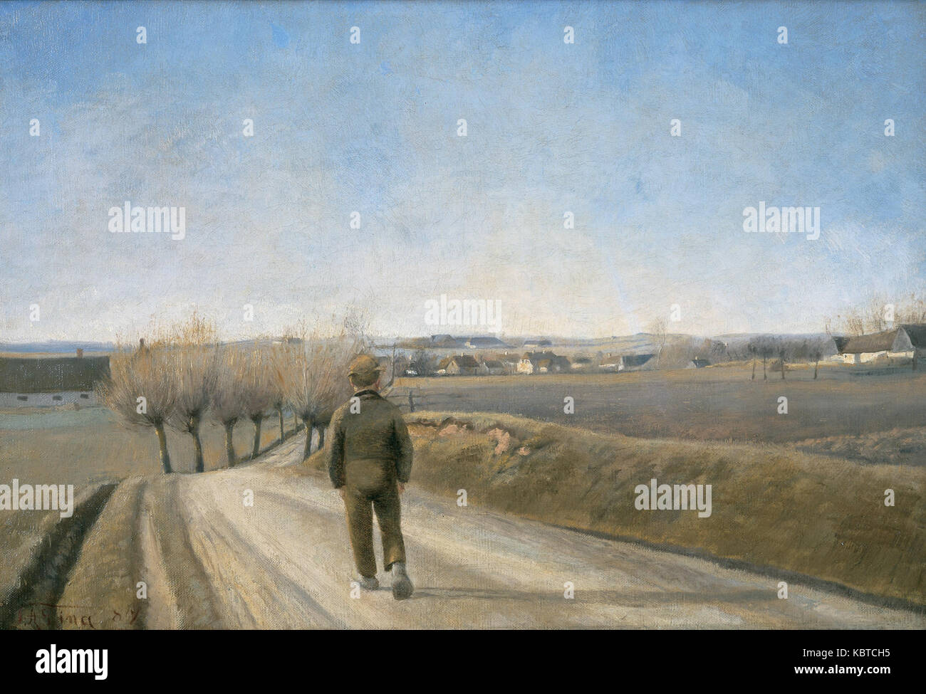 Route avec garçon, 1887 Banque D'Images