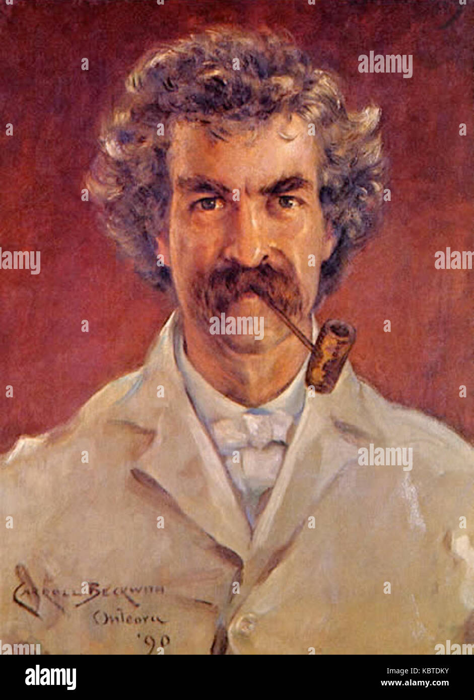 Portrait de Mark Twain Beckwith Banque D'Images