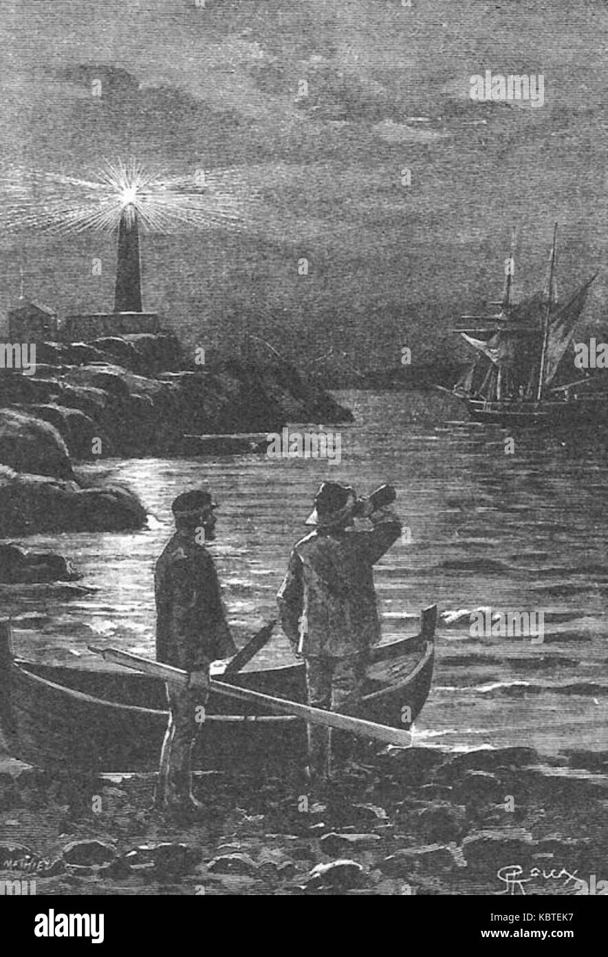 "Le phare du Bout du Monde' par George Roux 15 Banque D'Images