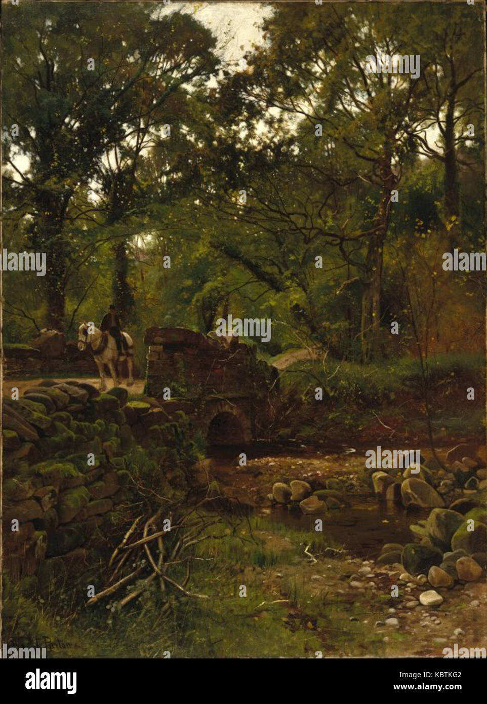 Le Musée de Brooklyn un ancien chemin au Pays de Galles Ernest Parton dans l'ensemble Banque D'Images