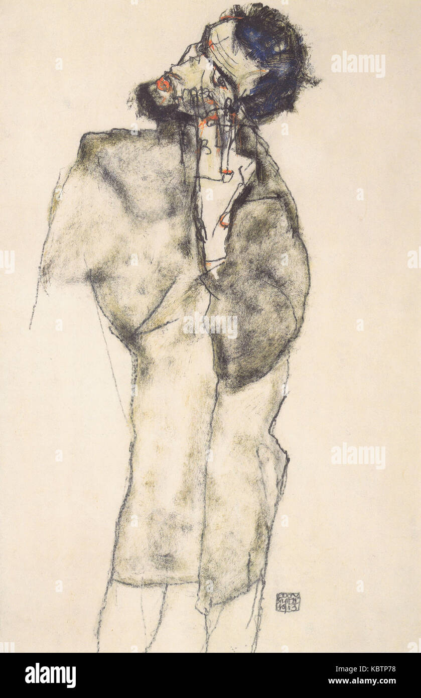 Egon Schiele Selbstbildnis als Asket 1913 Banque D'Images