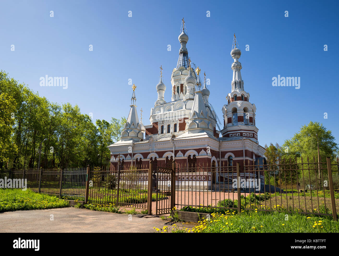 Cathédrale Saint-nicolas à la mémoire de l'empereur paul i. pavlovsk, Saint-Pétersbourg Banque D'Images
