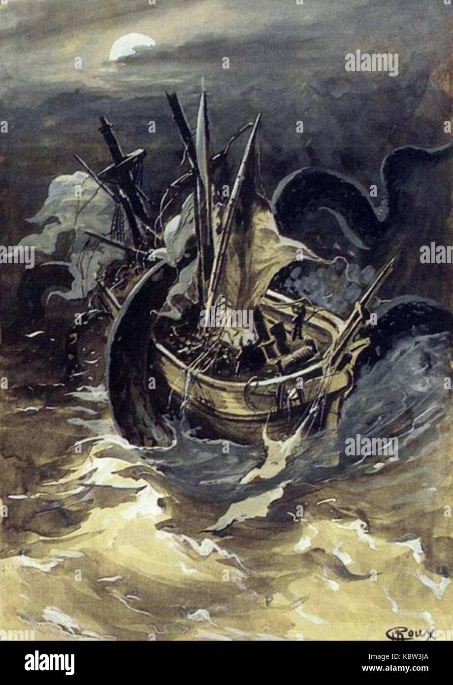 "Le serpent de mer" par George Roux 28 Banque D'Images