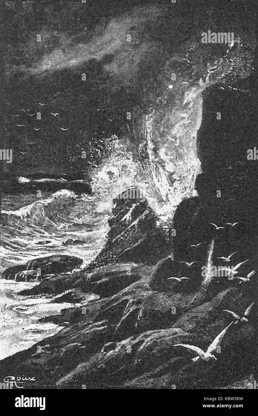 "Le phare du Bout du Monde' par George Roux 06 Banque D'Images