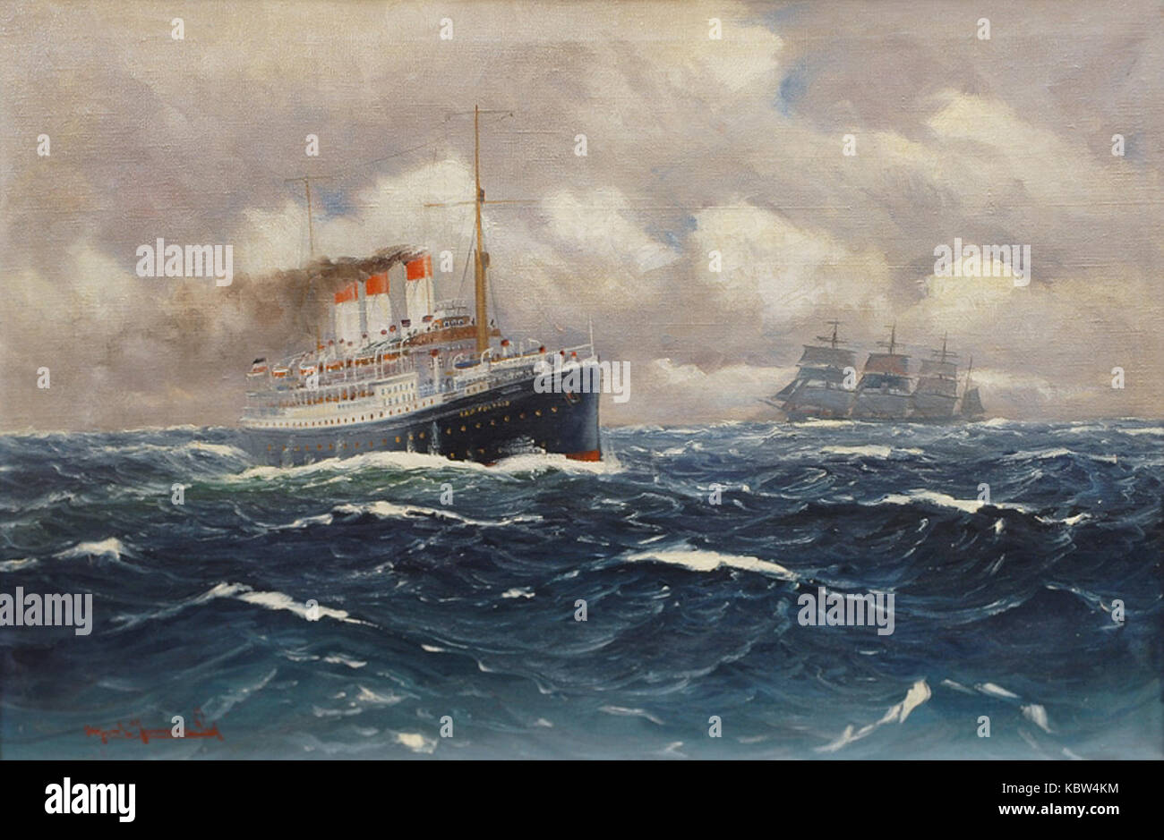 Alfred Jensen Die Cap Polonio auf hoher Voir Banque D'Images