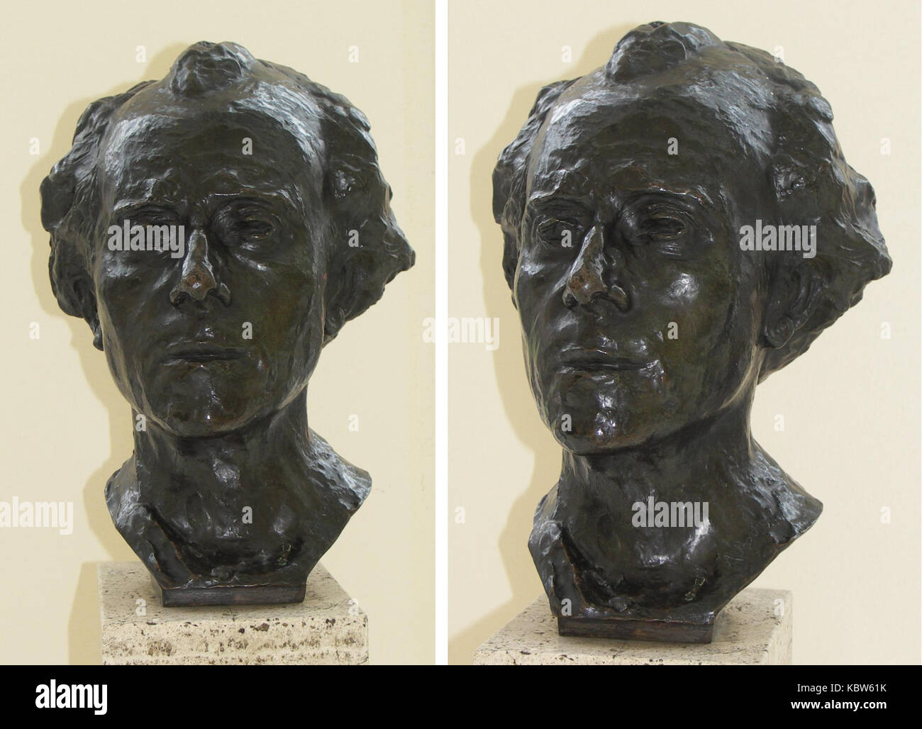 Buste en bronze de Gustav Mahler par Auguste Rodin, Avery Fisher Hall au Lincoln Center Banque D'Images