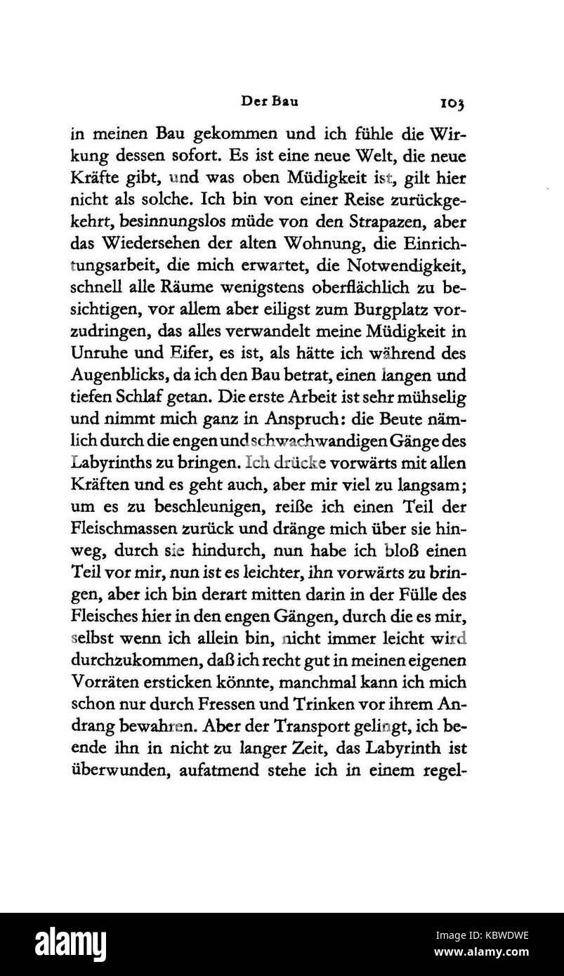 Kafka Beim Bau der Chinesischen Mauer 103 Banque D'Images