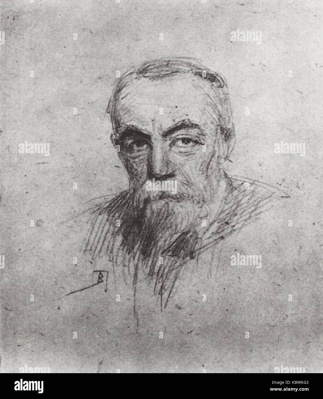Autoportrait de Vassili Polénov Banque D'Images