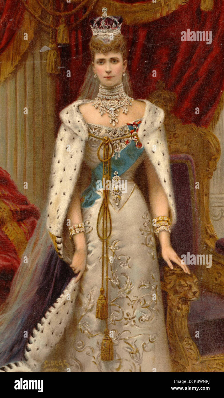 Alexandra à coronation robes Banque D'Images