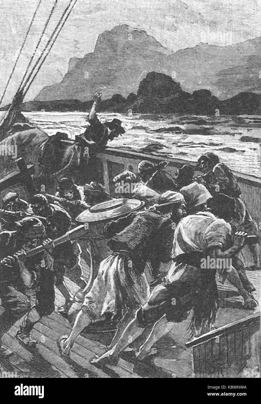 "Le phare du Bout du Monde' par George Roux 13 Banque D'Images