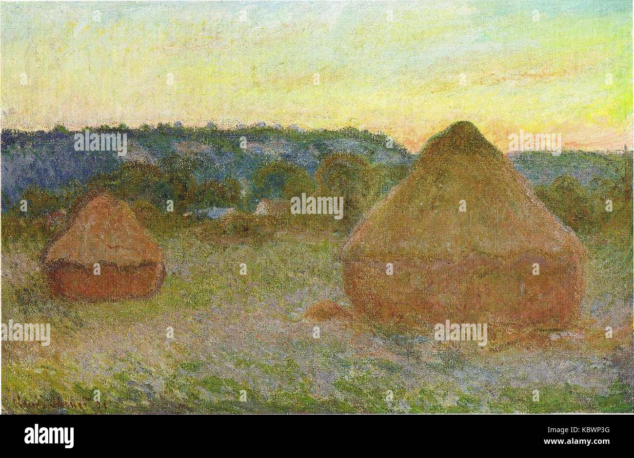 1270 Wheatstacks, 1890, 91 x 65,8 cm 101, 2578 x 3934, à l'Art Institute de Chicago Banque D'Images