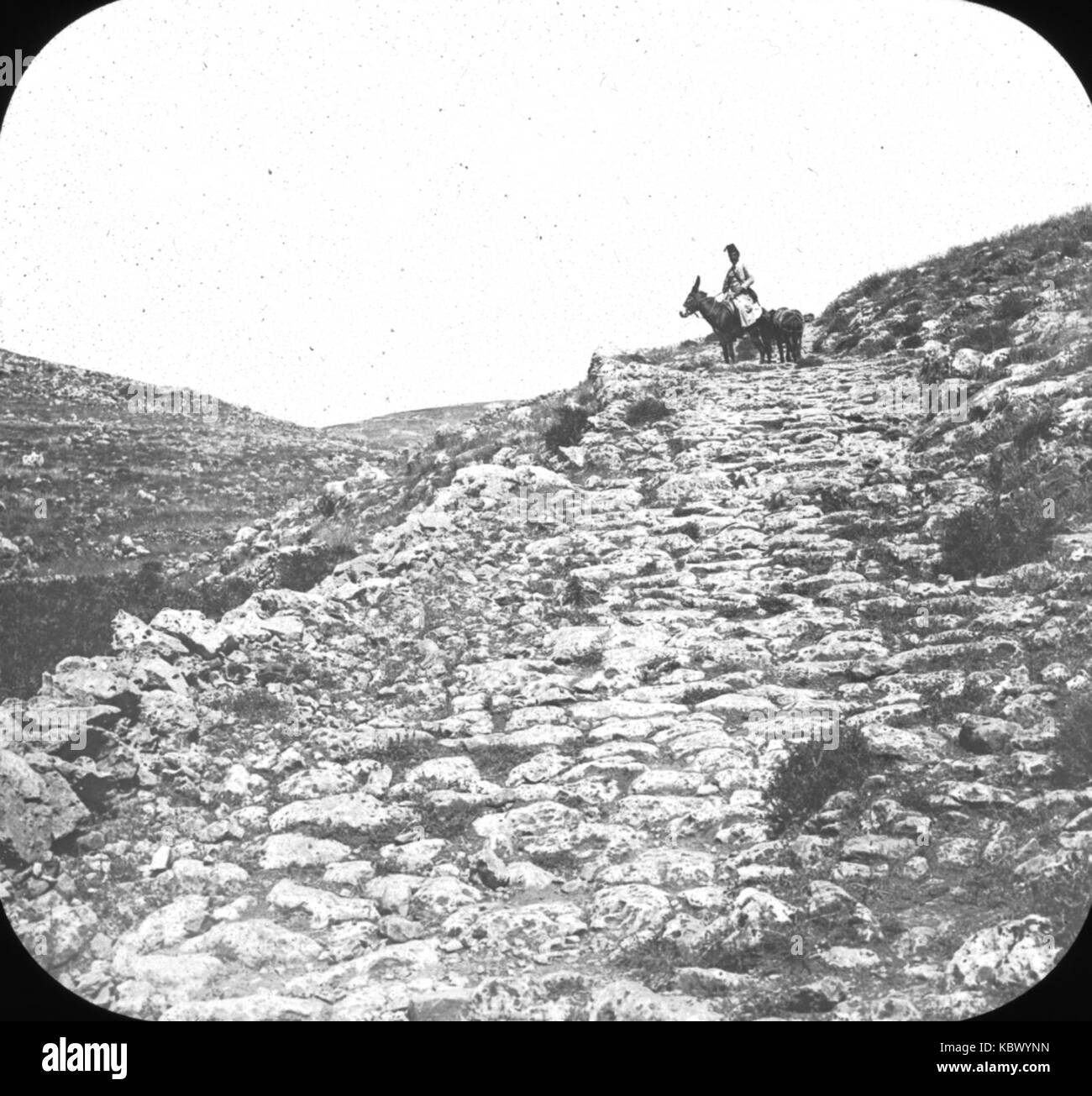 Ancienne voie romaine menant à Jérusalem Banque D'Images