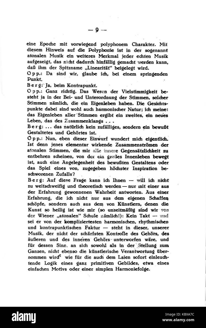 Est-ce qu'Alban Berg 09 atonal Banque D'Images