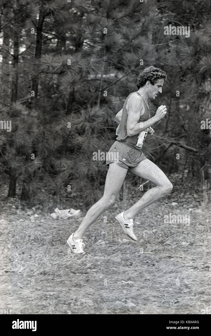 Randy Thomas concurrentes dans l'AUA 1979 cross-country. Banque D'Images