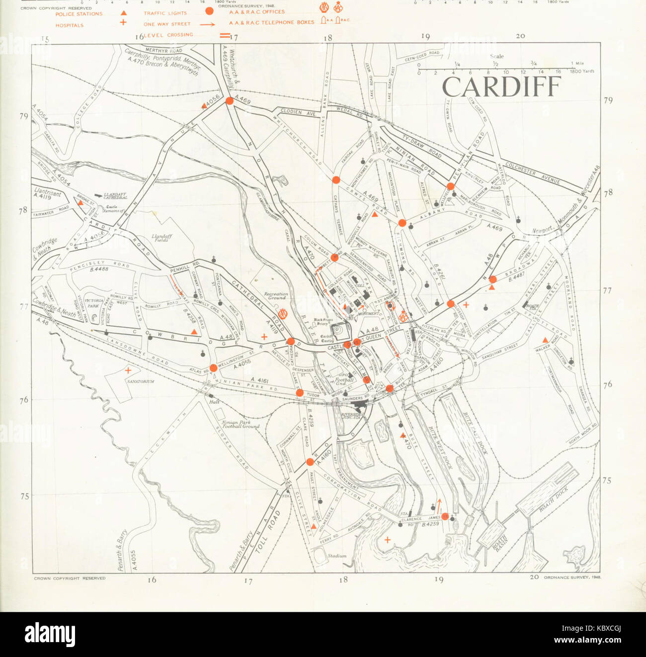 Cardiffroad site 1948 Banque D'Images