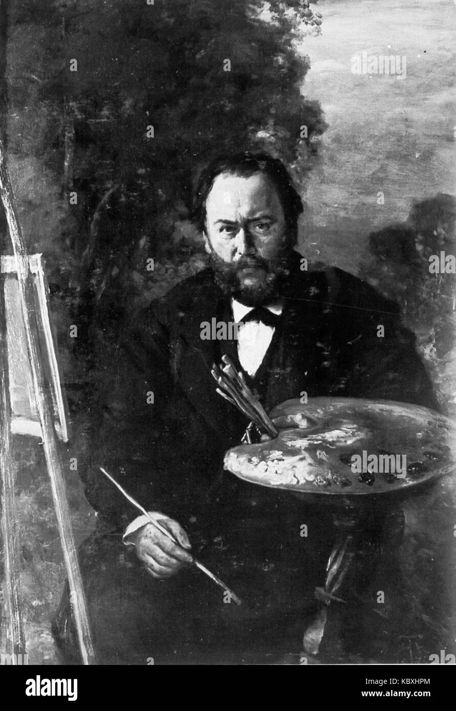Aquarelle Originale Carl Peter Burnitz - Paysage Avec Faucon, 1850, école Allemande