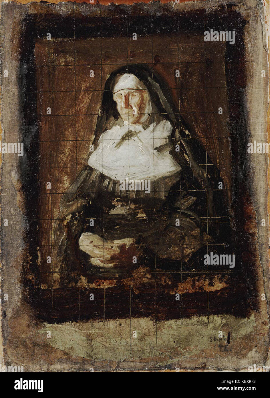 Esquisse pour Portrait de Mère Patricia Waldron Banque D'Images