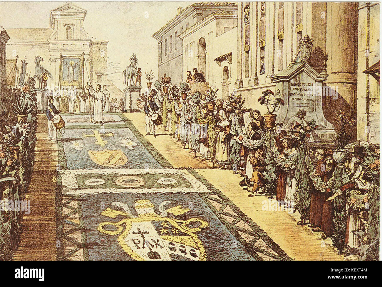 Une ONU Thomas une Rome Pl XXXIII Infiorata Banque D'Images