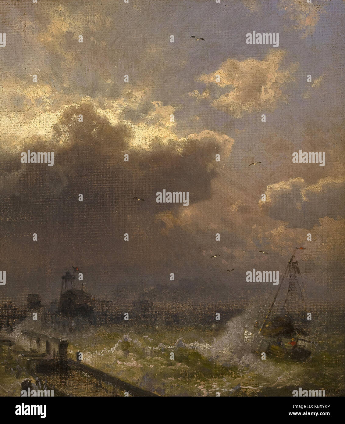 Hermann Herzog phare, Ostende Banque D'Images