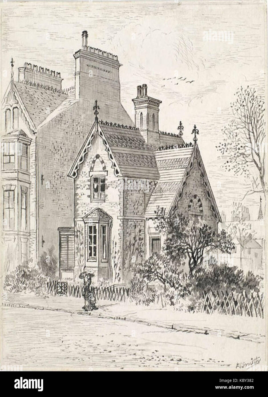 Pearson Park, Keepers House, près de Beverley Road , c.1885 Banque D'Images