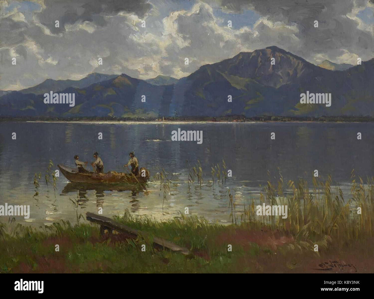 Wopfner Josef Fischer am Chiemsee Banque D'Images