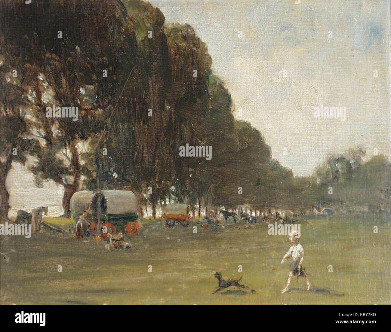 George Percy Jacomb Hood Le campement gitan Banque D'Images