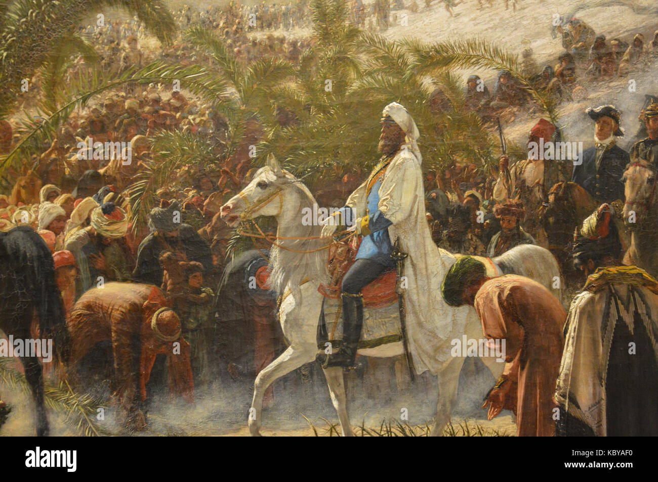 Wilhelm Gentz 1876 Prince Friederich Wilhelm de Prusse entre dans Jérusalem en 1869 (détail) Banque D'Images