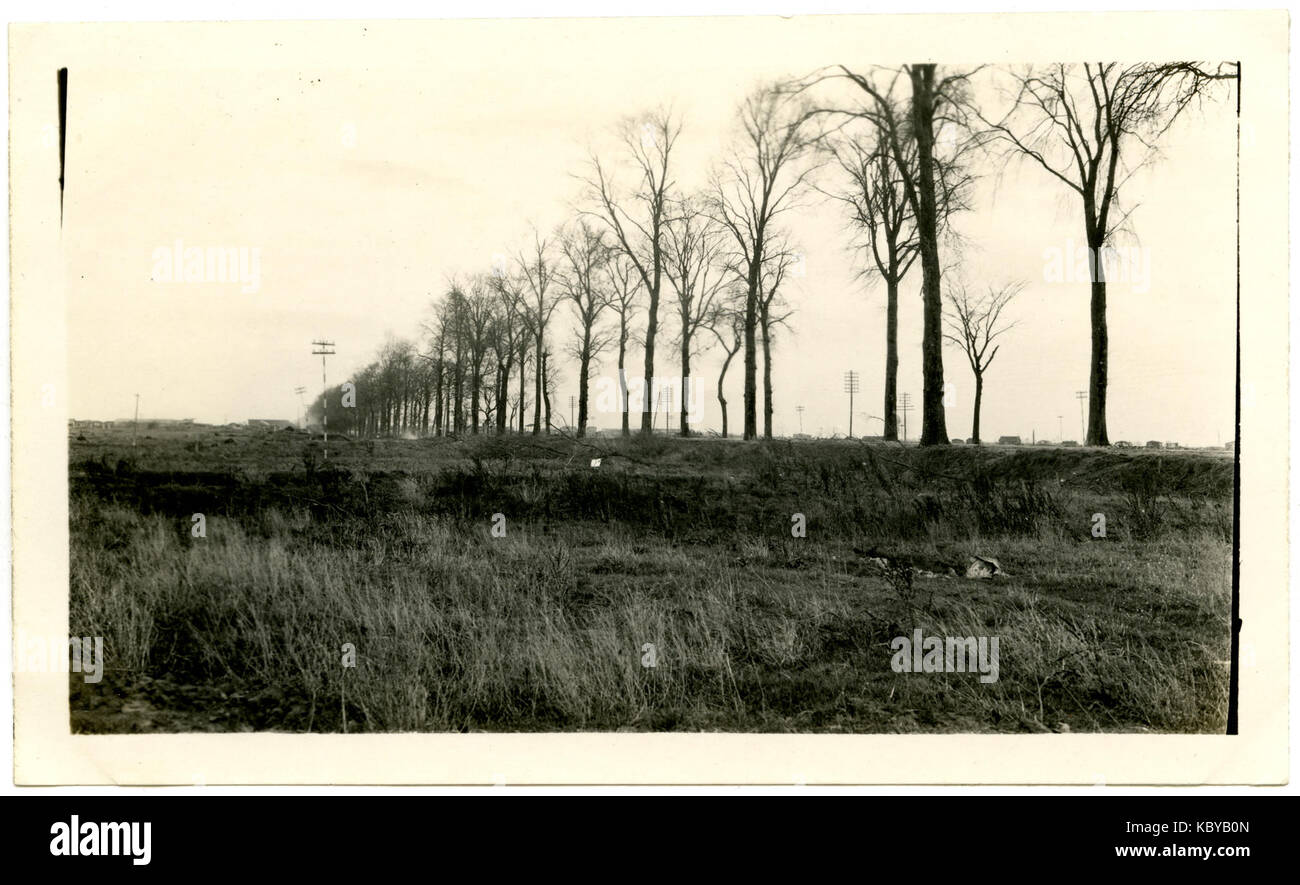 12e Régiment du génie, le La flaque Camp Site à Amiens le long chemin vers l'Est, la Flaque, France, 24 mars, 1918 Banque D'Images