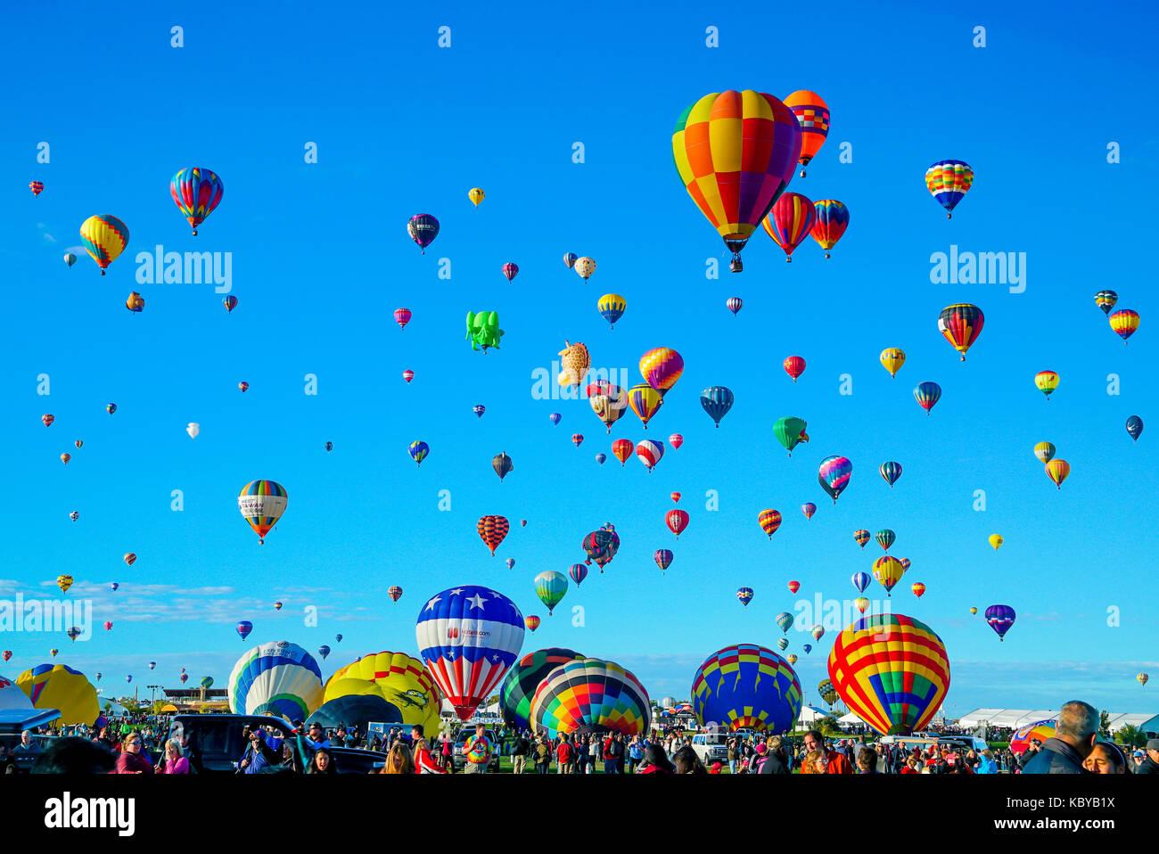 Albuquerque International Balloon Fiesta ! Cet événement se produit une fois par an et est une expérience incroyable pour les personnes de tous les âges. Banque D'Images