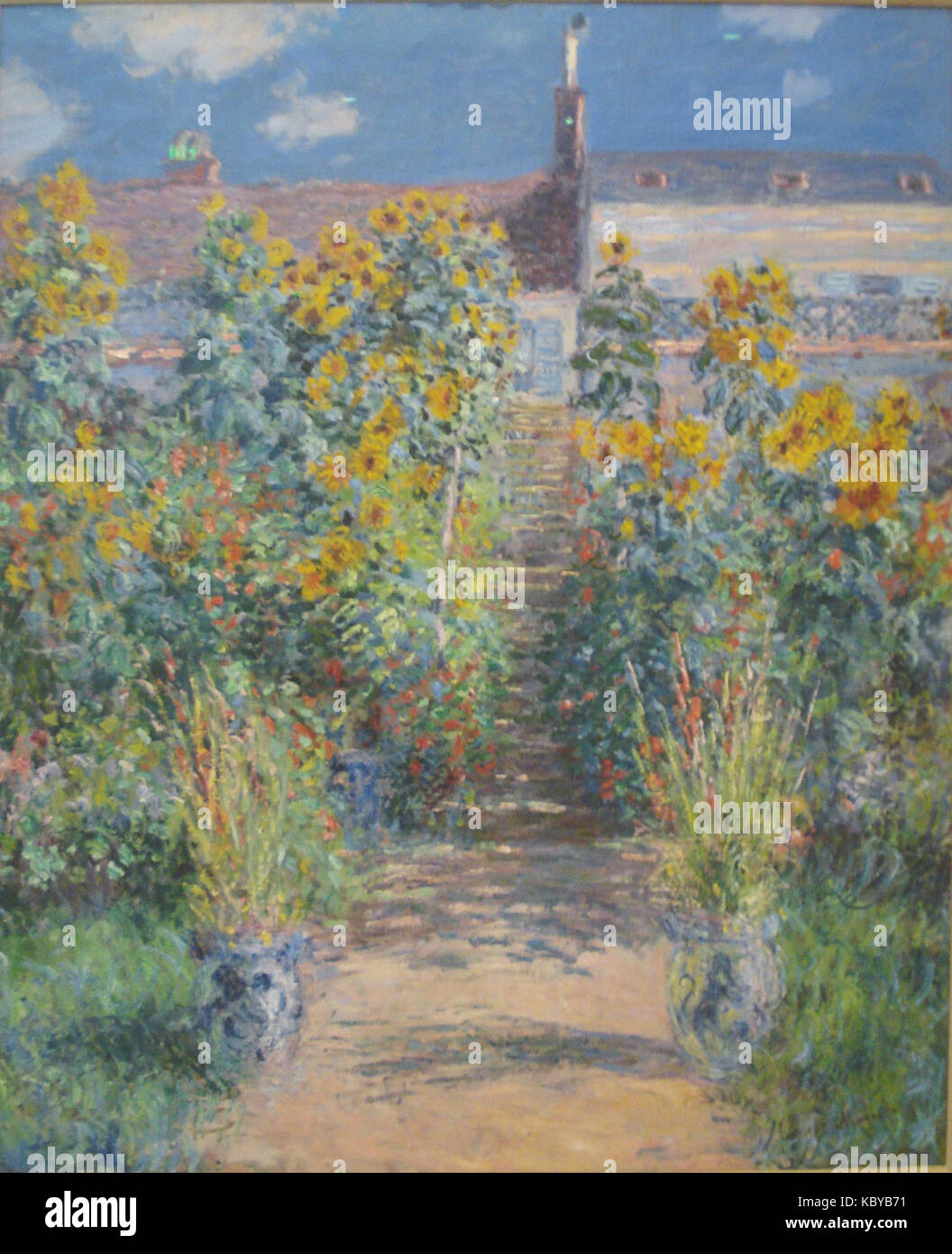Le jardin de l'artiste par Claude Monet à Vétheuil Banque D'Images