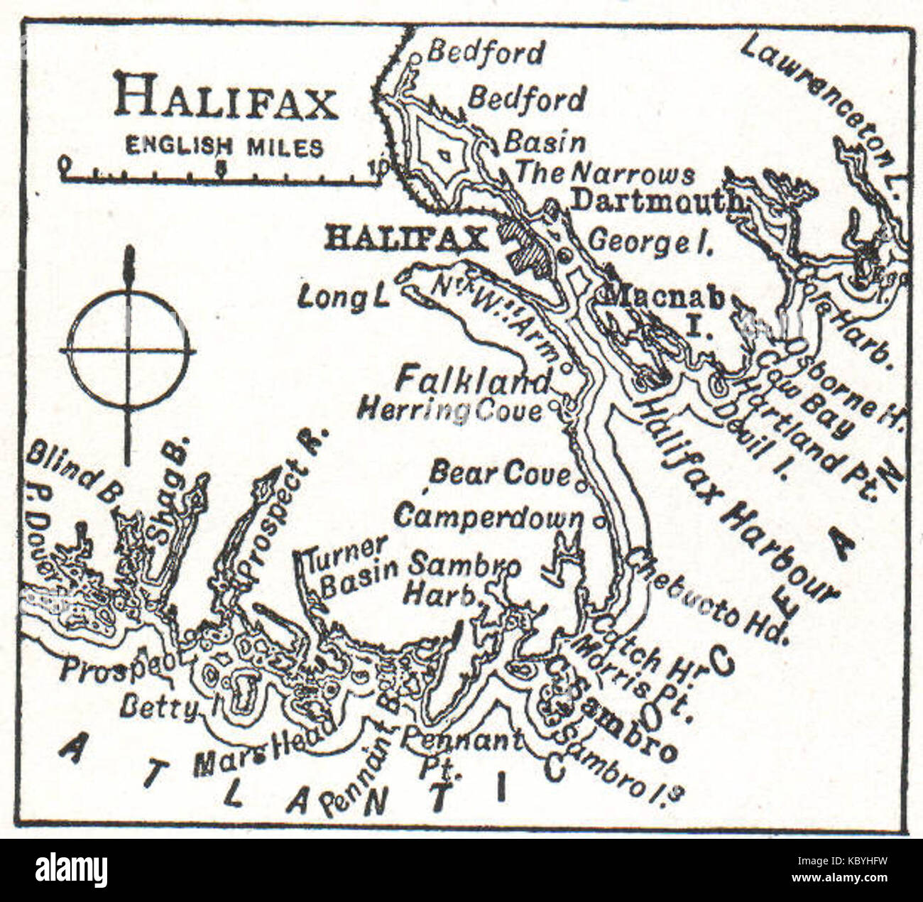 Carte Halifax NSRW Banque D'Images