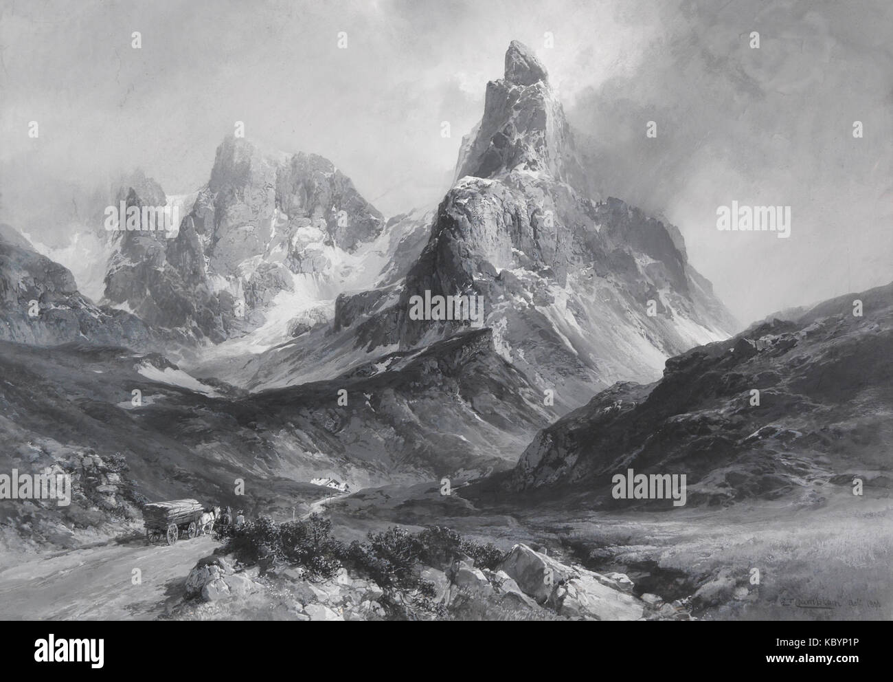 Edward Theodore Compton Der Cimon della Pala in den Dolomiten 1896 Banque D'Images