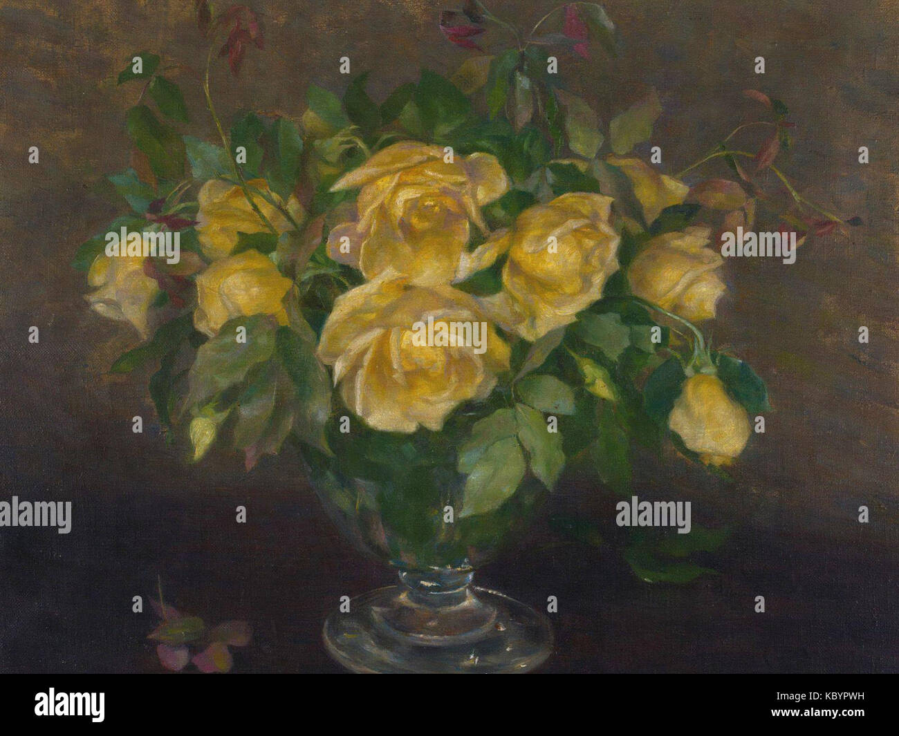 Ivana Kobilca Rumene vrtnice Banque D'Images