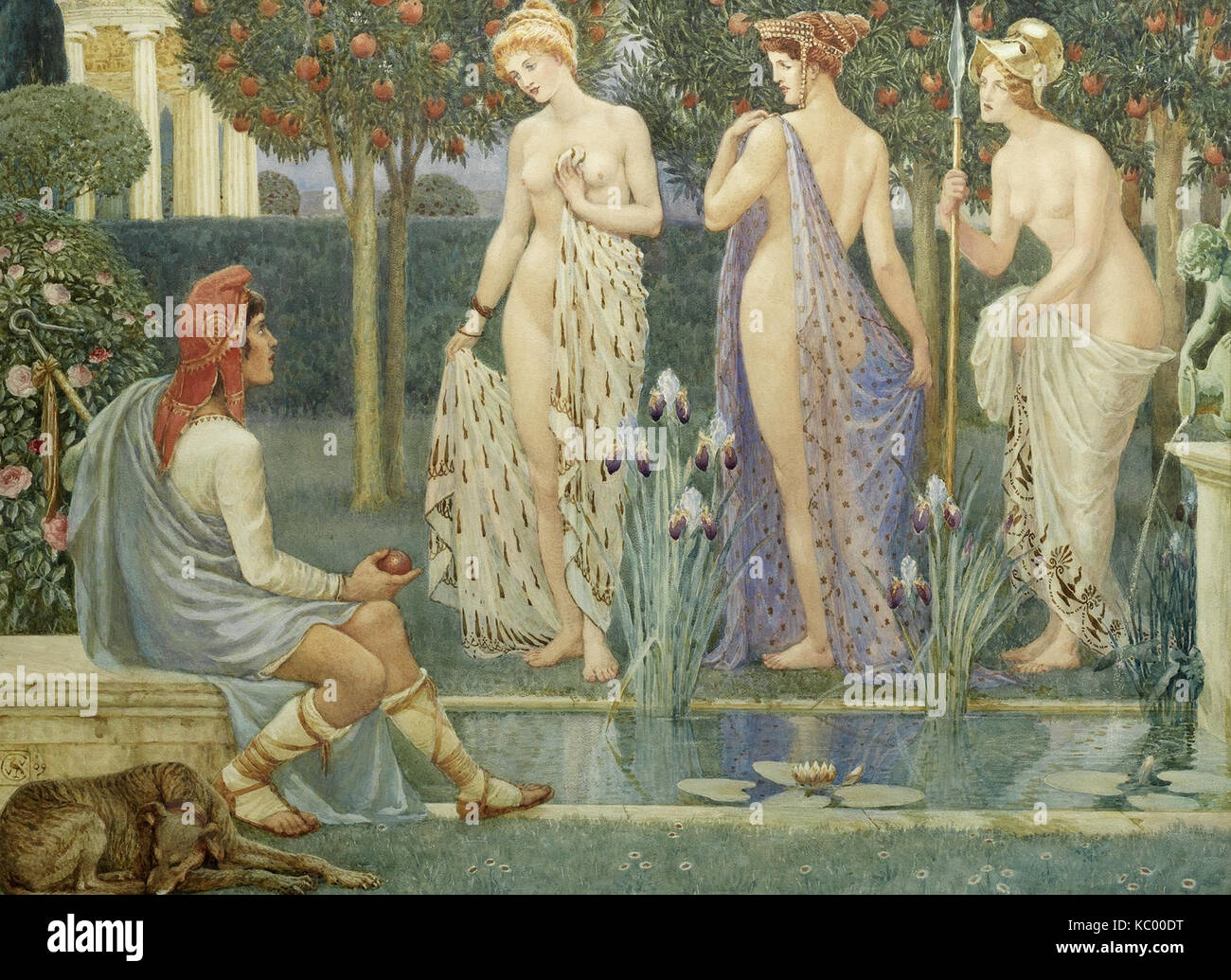 Walter Crane le jugement de Paris, 1909 Banque D'Images