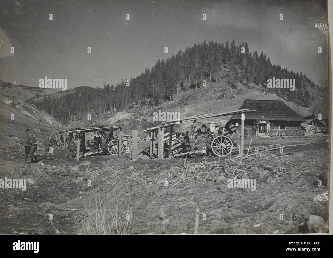 D Feuerstellung.H.A.R.5 Batt.34 Crncea le rhum. BildID (15665391) Banque D'Images