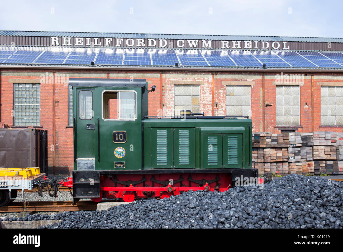 Baguley drewery locomotive diesel locomotive à la gare ferroviaire de rheidol de vale à aberystwyth ceredigion Pays de Galles UK Banque D'Images