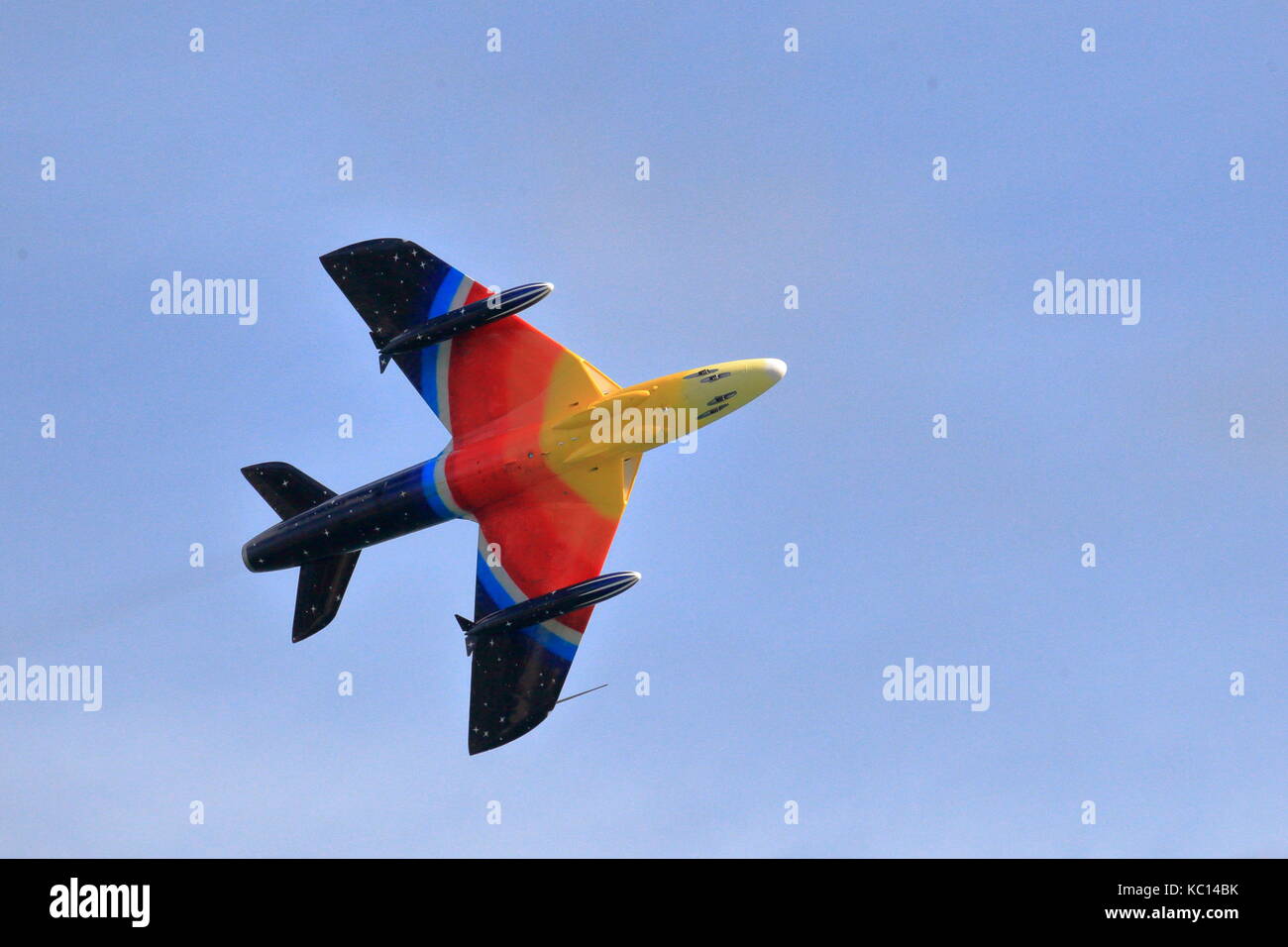 Hawker Hunter Mk 58a g-tdfp miss demeanor en technicolor glorieux au Bournemouth, Dorset uk festival de l'air Banque D'Images