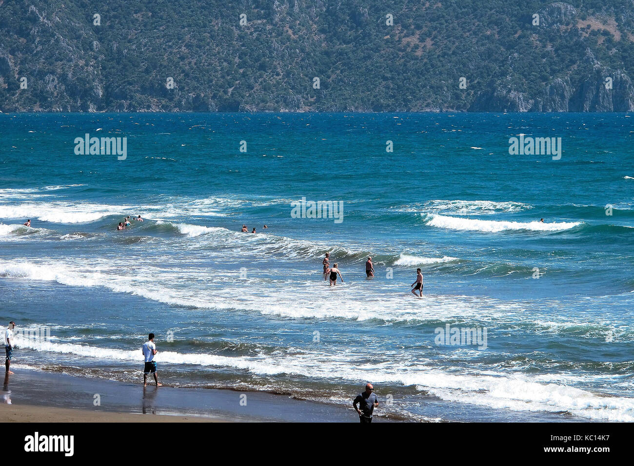 La plage d'Iztuzu, (Turtle Beach) Dalyan, Turquie Banque D'Images