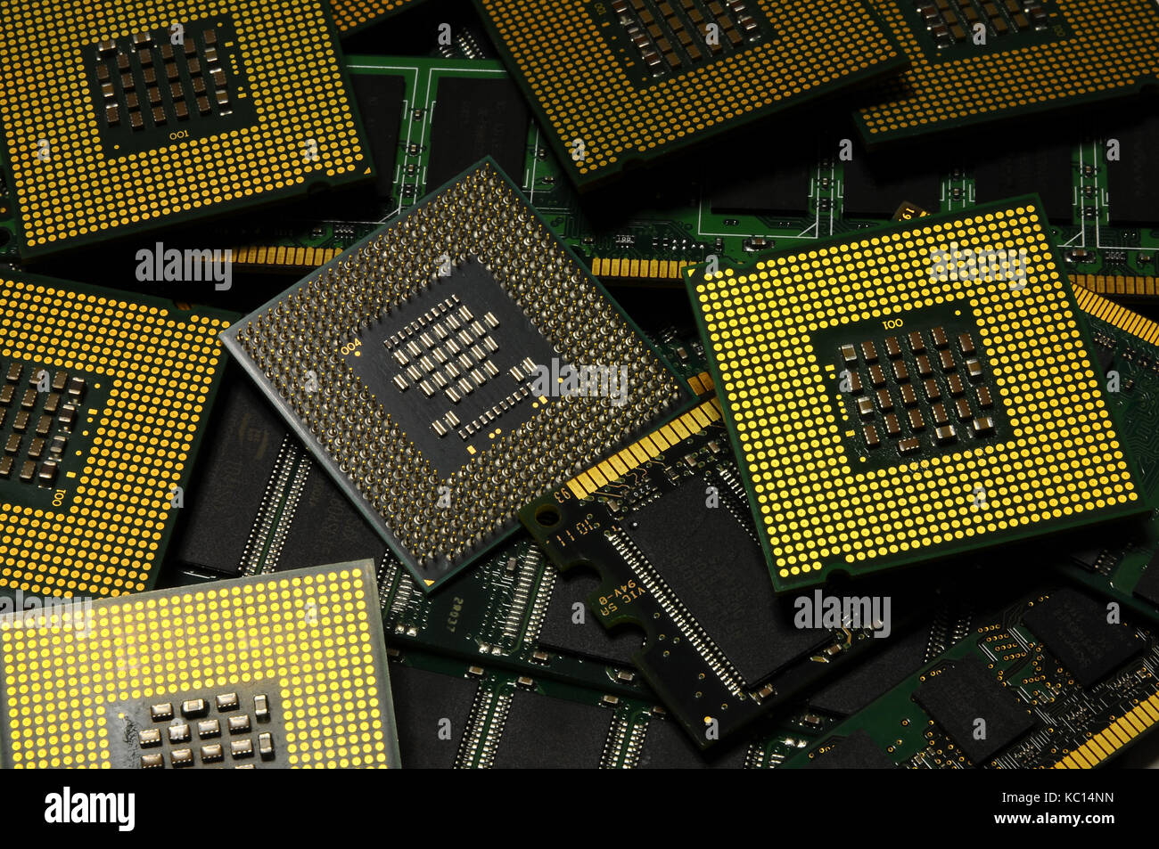 Les processeurs de l'ordinateur cpu. technologie pur l'arrière-plan. Banque D'Images