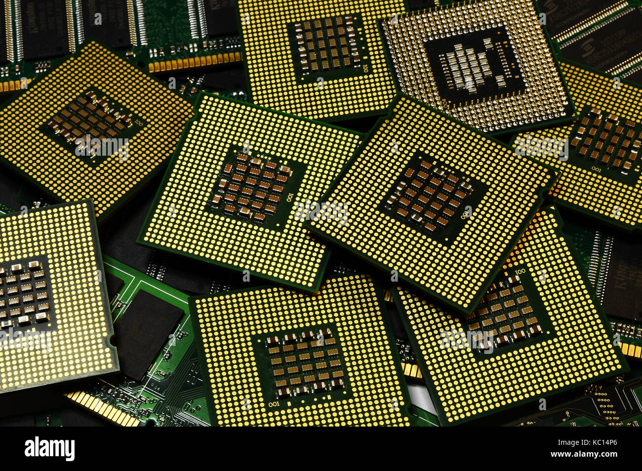 Les processeurs de l'ordinateur cpu. technologie pur l'arrière-plan. Banque D'Images