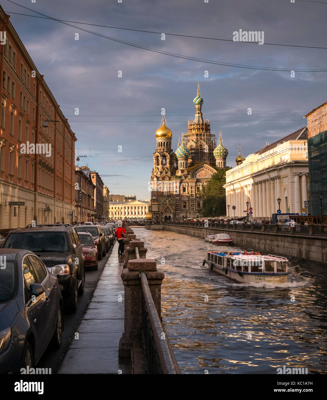L'Église du Sauveur sur le Sang Versé, Griboyedov canal embankment, Saint Petersburg, Russie Banque D'Images