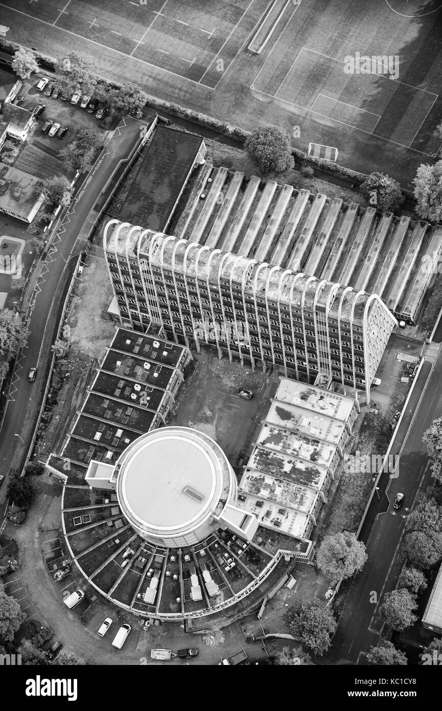 Photo aérienne de toastrack building manchester Banque D'Images