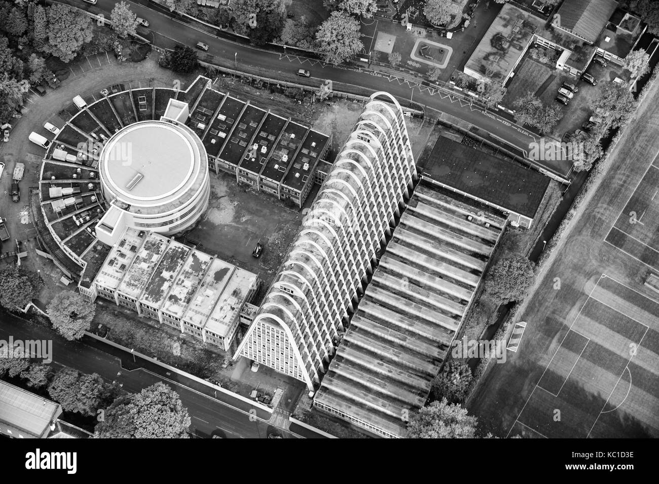 Photo aérienne de toastrack building manchester Banque D'Images
