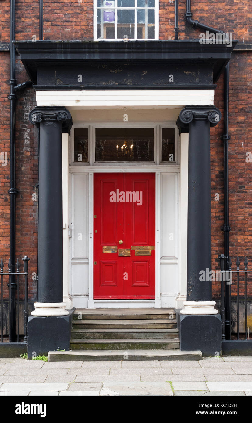 Maison dans le quartier géorgien de Liverpool, Angleterre, Royaume-Uni. Banque D'Images